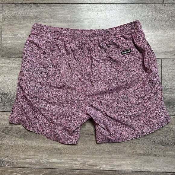 West 49 Men's Size L Pink Black Splatter Retro Shorts - Picture 2 of 3